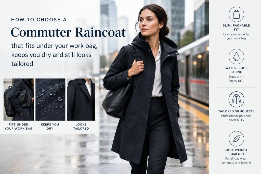 How to choose a commuter raincoat that fits under your work bag, keeps you dry and still looks tailored