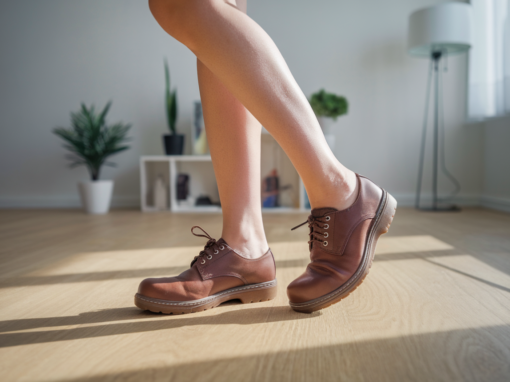 how to choose work shoes that hide swollen feet after long commutes and still look polished