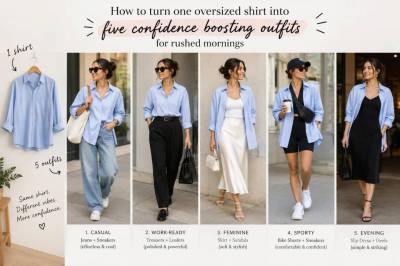 How to turn one oversized shirt into five confidence-boosting outfits for rushed mornings
