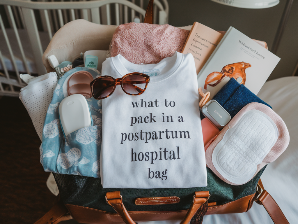 what to pack in a postpartum hospital bag that keeps you stylish, practical and breastfeeding-ready